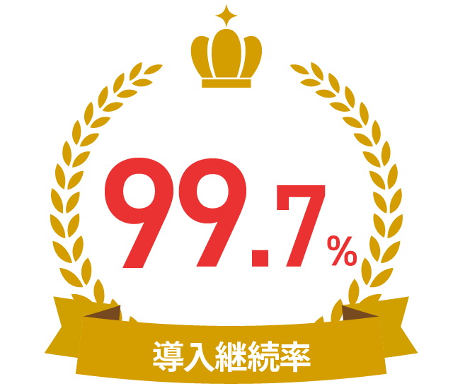 導入継続率99.7%